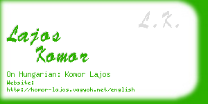 lajos komor business card